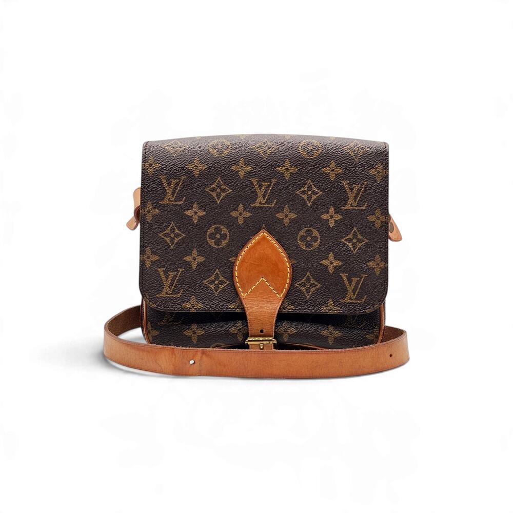 Louis Vuitton Cartouchiere Vintage LV Monogram Crossbody Shoulder Bag